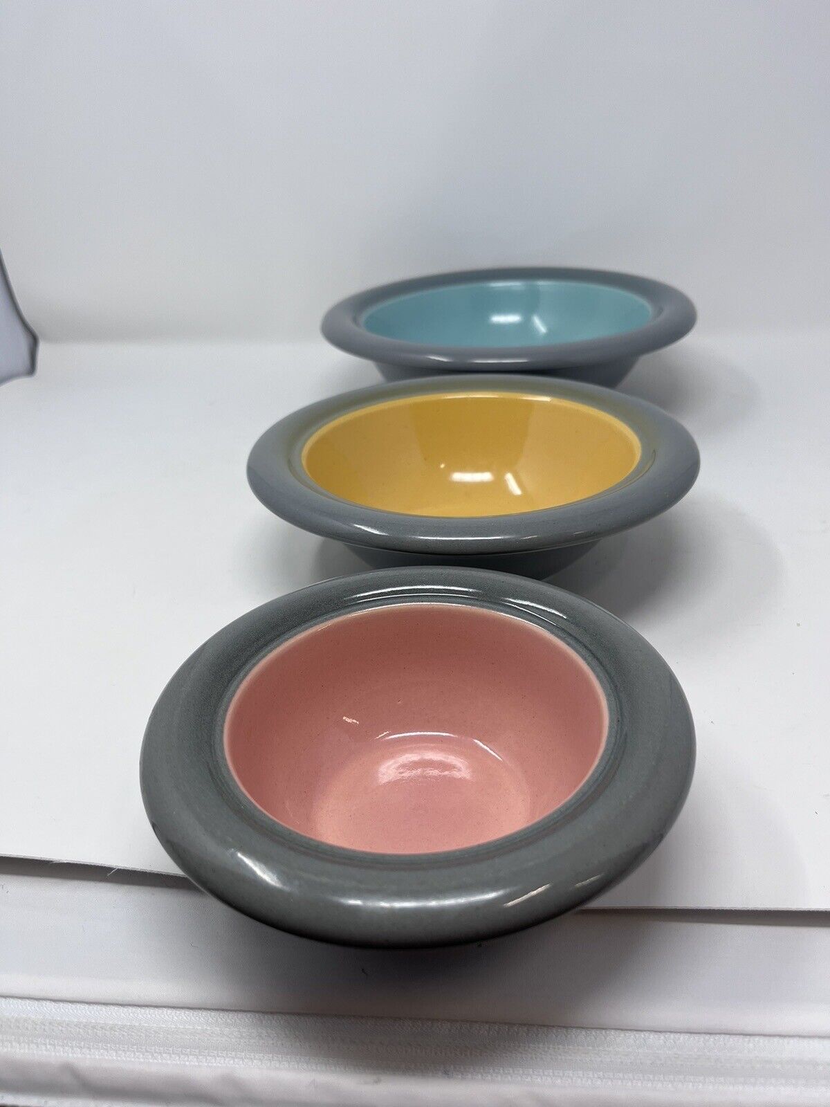 Franco Bucci For Neiman Marcus Italian Pottery Nesting Bowls Set Of 3 Vintage
