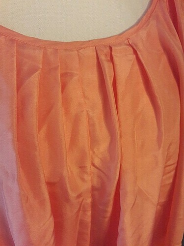 Blusa Top Tasha Polizzi Colección Mujer Elegante Coral Seda con Volantes Talla S Nueva con Etiquetas - Imagen 2 de 6