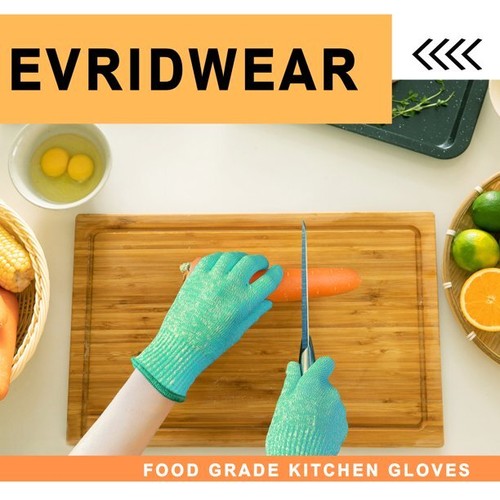 EvridWear schnittfeste Arbeitshandschuhe mit Griffpunkten, lebensmittelechter Schutzhandschuh - Bild 14 von 34