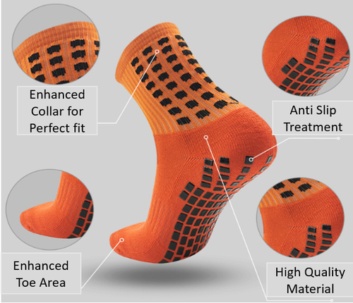 Sports Socks Anti-slip Hospital skid Soccer Basketball football PVC grip dots AU - Picture 2 of 22