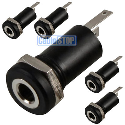 5 x 2.5mm Mini Mono Jack Chassis 2 POLE 2P Panel Mount Input Socket Connector