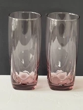 Vtg Libbey Imperial Plum Tumbler Glasses Square Bottom Ice Tea Lemonade 6.5 “ 2)