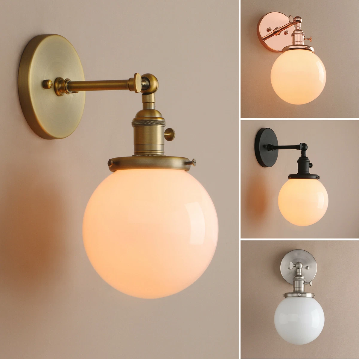 Vintage globe on sale wall light