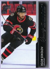 2021/22 Upper Deck Young Guns card# 717 of Egor Sokolov