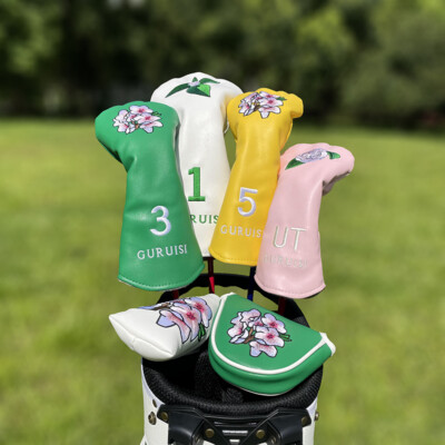 New Master Flower Golf Club Head Cover Driver Fairway Wood Hybrid Putter Cover
