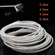 PTFE Cable Wire Electronic Wire 2/3/4/6 Core High Temp Copper Wire Silver Plated