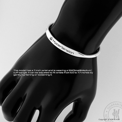 Hypoallergenic Medical Alert Bracelet✔️Solid 925 Sterling Silver✔️Free Engraving - Picture 6 of 12