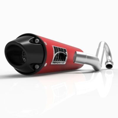 HMF Performance Red Full System Exhaust Black Euro Cap Polaris RZR 170 2015+