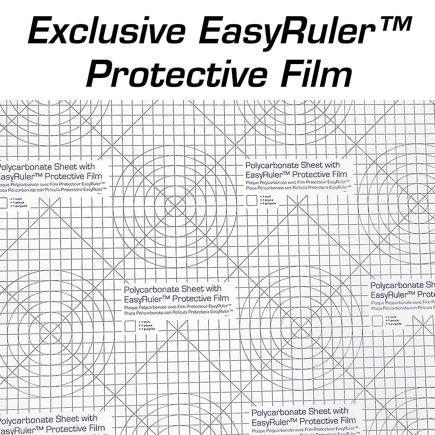 Polycarbonate Clear Plastic Sheet 12" X 18" X 0.0625" 1/16" Exact, EasyRuler ...