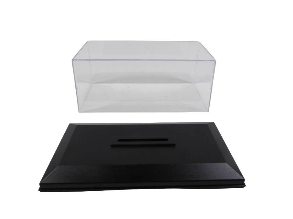 Lot de 10 boites vitrine cristal acrylique + socles pour voiture miniature 1/43 - Photo 3/4