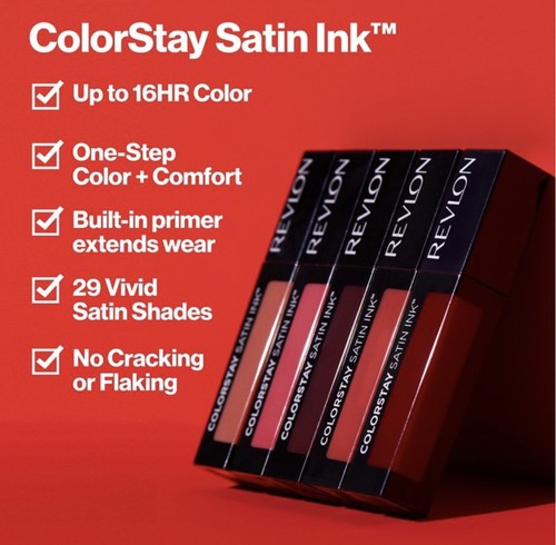 Revlon ColorStay Satin Ink Liquid Lip Color #010 Your Majesty .17 oz NEW SEALED - Picture 7 of 15