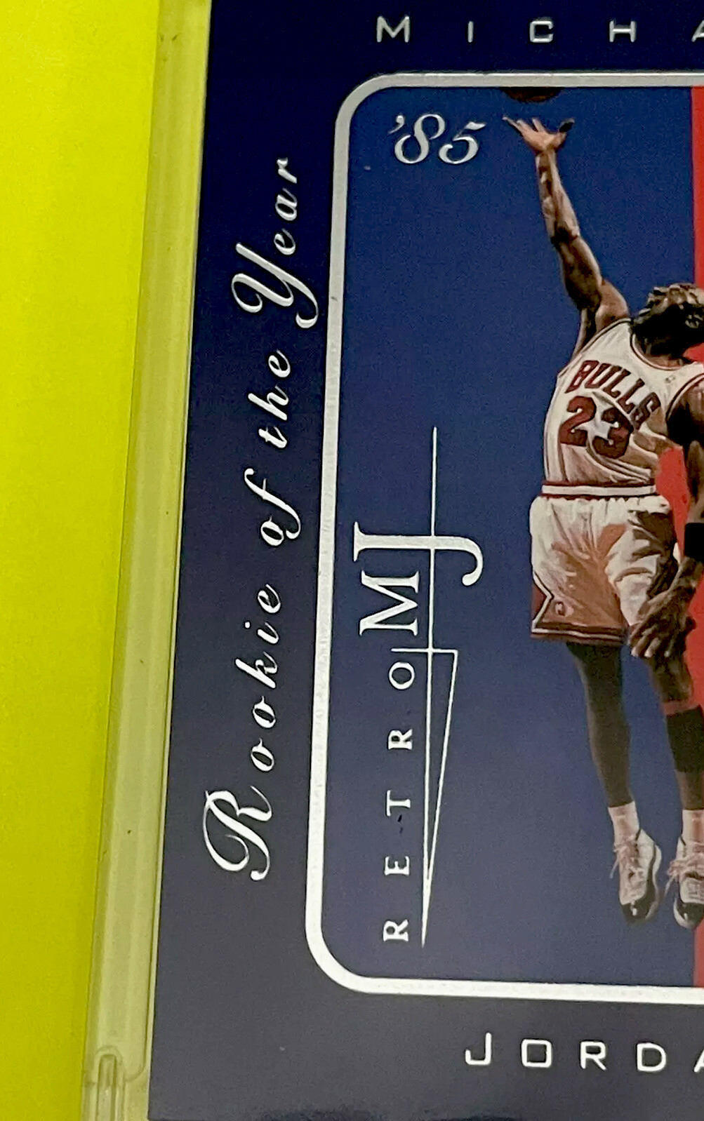 Michael Jordan Card ROOKIE OF The Year! SILVER CHROME RARE FOIL BULLS JERSEY #23 view 6