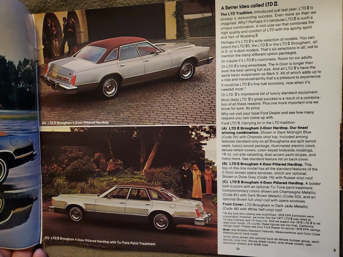 1978 Ford LTD II Brochure A29 | eBay