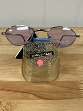 Vintage Xhilaration Folding Sunglasses With Case 1999 Y2K Purple Lenses NWT NOS