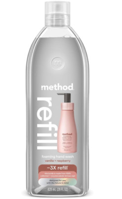 1 x   Method Vanilla Raspberry Foaming REFILL Hand Soap 28oz Bottle NEW PACKING