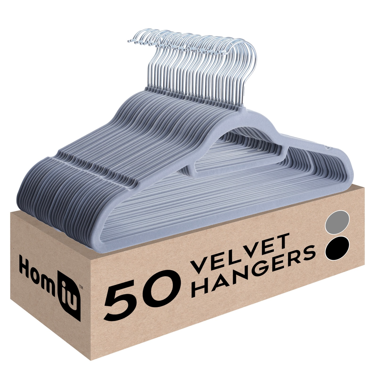 50 COAT CLOTHES VELVET HANGERS CLOTHING VELOUR NON SLIP FLOCKED TROUSER HANGERS