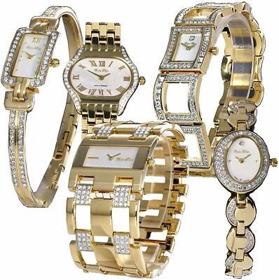 Konvolut 5 Uhren CARPE DIEM vergoldet mit Swarovski Kristallen. 199,00 