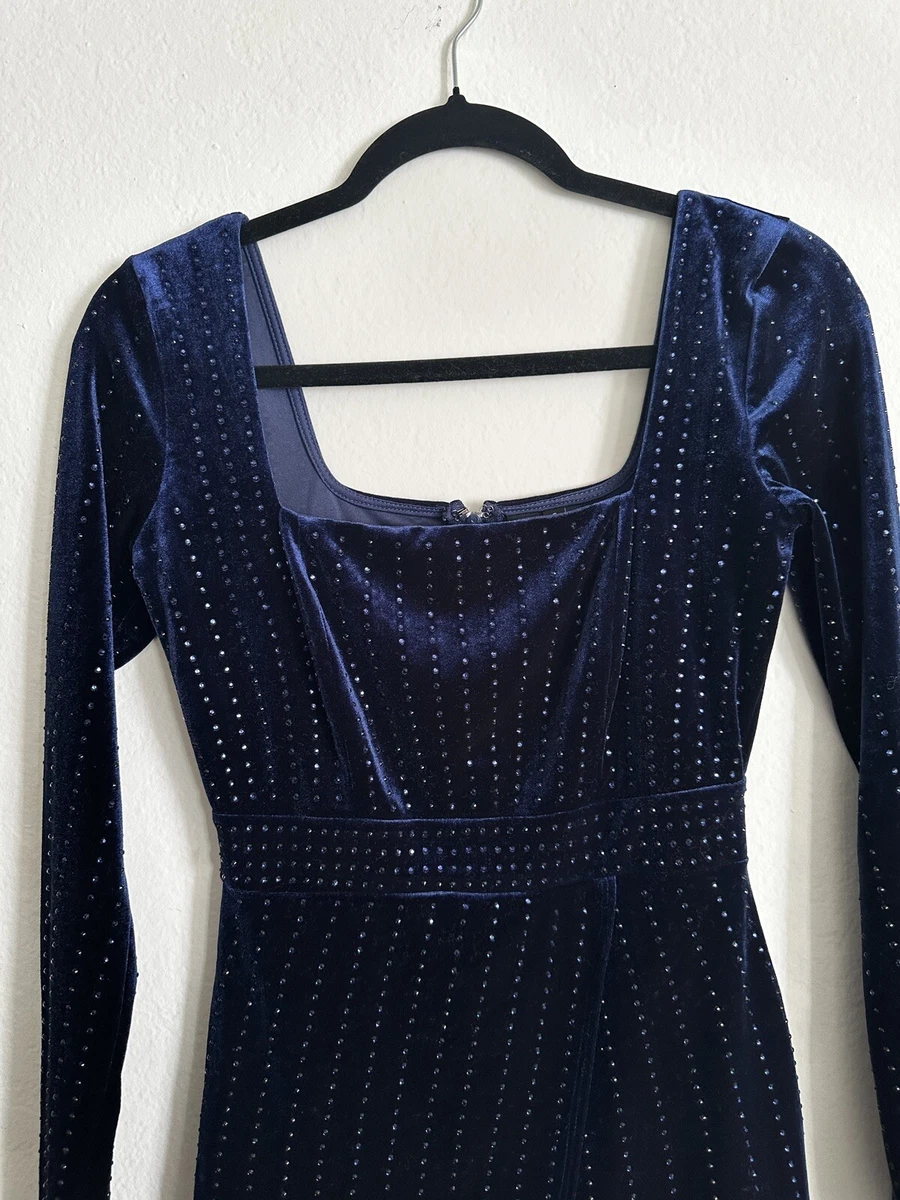 Blue velvet shop dress windsor