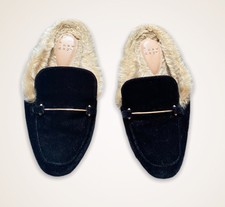 rebe faux fur mule flats