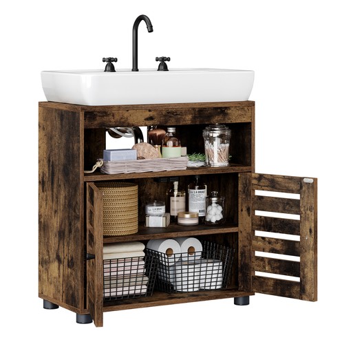 Waschbeckenunterschrank Badschrank Badezimmermöbel Waschtisch 2 Türen BBK04BX - Bild 2 von 11