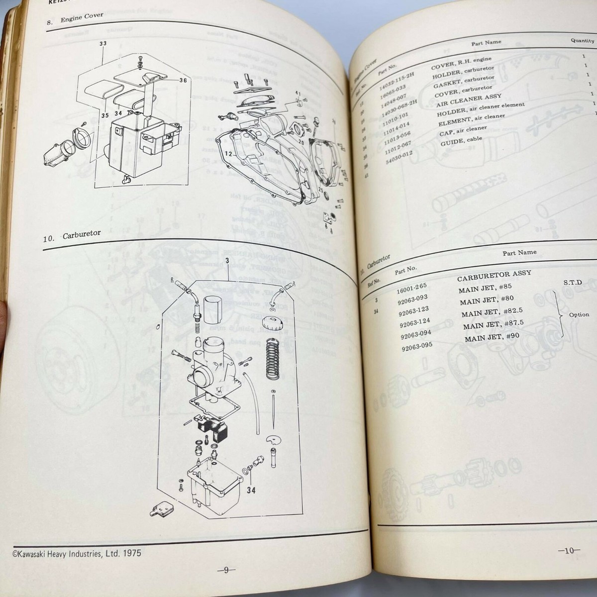 Kawasaki KS125 1974 Parts list Catalog Manual Genuine Japan Used P
