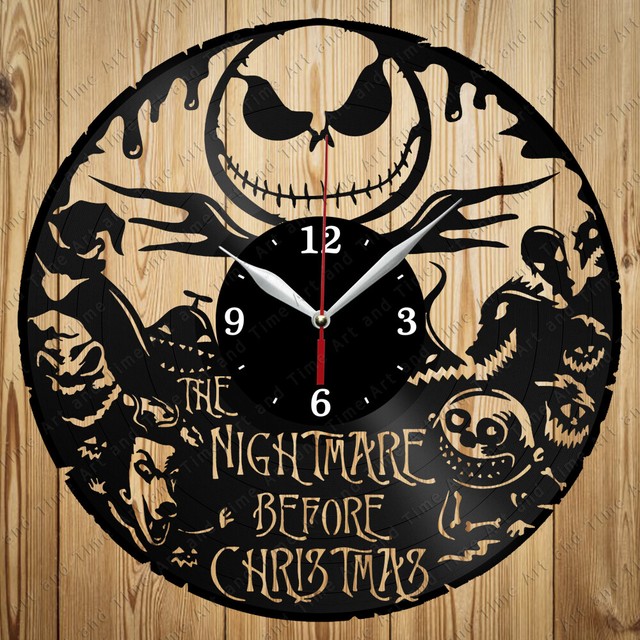 Vinyl Clock Nightmare Before Christmas Vinyl Record Clock Art Decor