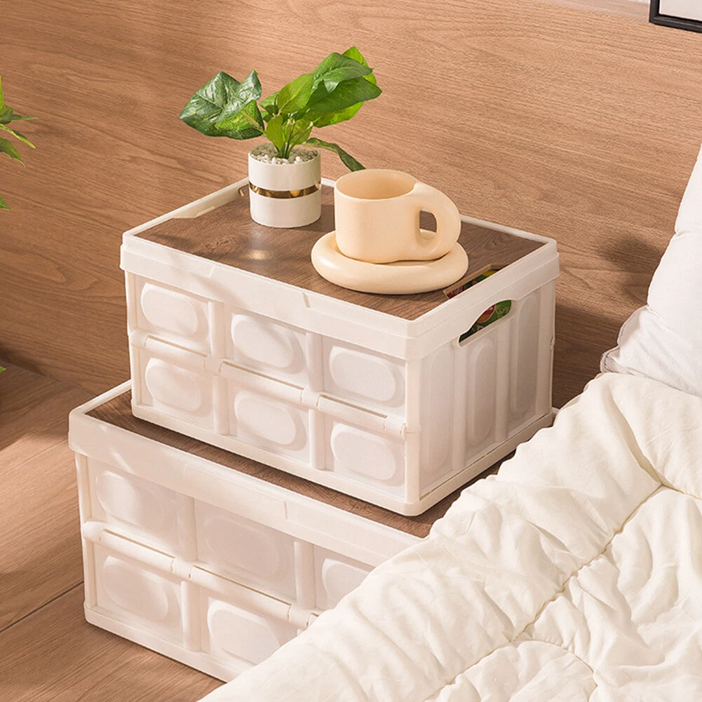 35/55L Large Foldable Storage Boxes +Lid Collapsible Home Clothes Organizer Cube - Picture 1 of 18