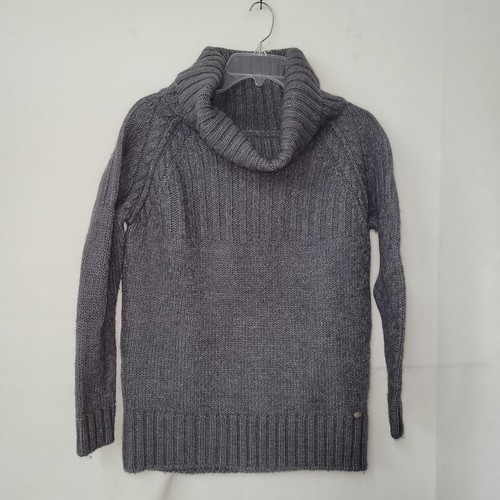 Replay, Replay Sweater Womens M Grey Chunky Cowlneck Wool Blend Boxy Tunic Ski Lodge