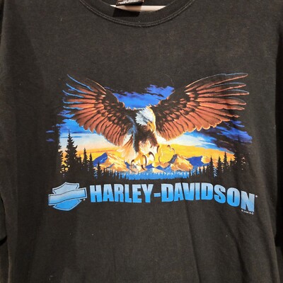 Harley Davidson Shirt 2XL 2004 2005 David Uhl Studios Eagle USA