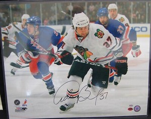 ADAM BURISH Autographed 16x20 Photo PSA Sports Fanatic NHL Certs BLACKHAWKS