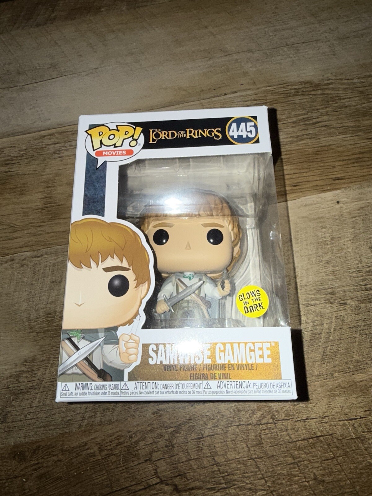 Funko Pop! Movies Lord of The Rings Samwise Gamgee #445 Figure Glows in Dark