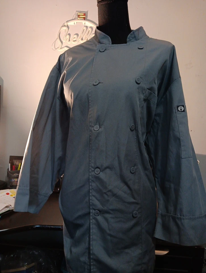 Unisex Chefs Jacket Size Large By Chef Works - Gray - Image 3 of 4