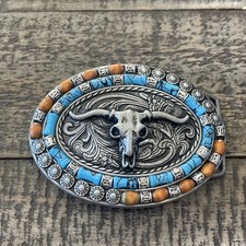 Western Rodeo- Belt Buckle - Silver