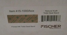 2 Box of 1000 FISCHER 415 Toilet Seat Bands 1-1/2" W x 16" L - Natural Kraft