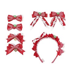 Cute Festival Headwear Bowknot Hairpin Set for Sweet Holiday Outfit Styling