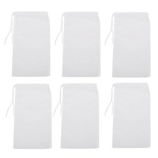 6Pack Fine Media Filter Bag for Aquarium 180 Micron Extra Fine Drawstring Filter