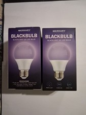 Two Pack LED Black Light Bulb A19 9W UV Black Light Replace up to 100W, 120V