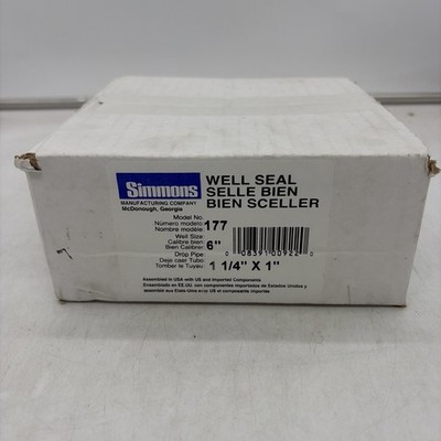 Simmons 177 Single Drop 6'' Split Top Well Seal, Iron #1