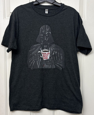 Star Wars Darth Vader Worlds Best Dad Coffee T Shirt XL Father's Day Gift Zuni