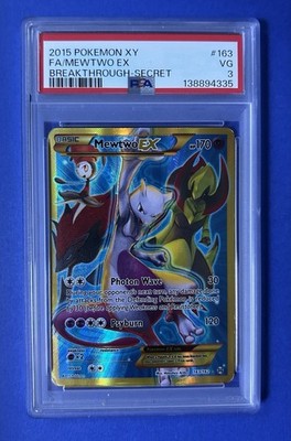 pokemon card mewtwo ex secret rare Here we have a PSA 10 from Breakthrough with a pop of 267. This is my favorite out of the two!! I remember the last time I pulled this was Age Group Pokemon - Mewtwo-EX (XY107) -