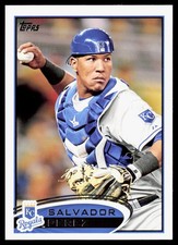 2012 Topps #343 Salvador Perez RC Rookie Card Kansas City Royals. rookie card picture