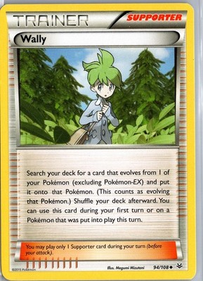 Wally 94/108 Uncommon Roaring Skies Pokemon Lightly Played