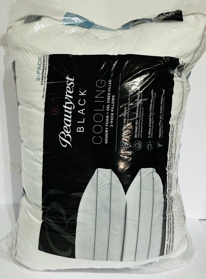 Almohada de enfriamiento Beauty Rest negra Foto 2 de 2