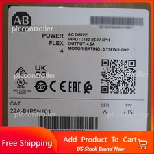 Allen-Bradley 22A-B4P5N104 Sealed PowerFlex 4 240V 3P 1HP AC Drive US Free Tax