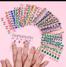 5 sheets-3D Animal Cartoons Nail Stickers Set For Kids Cute Nail Decals