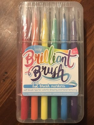 Ooly Brilliant Brush 12 Classic Colors, Calligraphy Pens Office Product