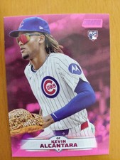 2025 Topps Stadium Club Kevin Alcantara (RC) Pink #91 Cubs Rookie Baseball Card!. rookie card picture