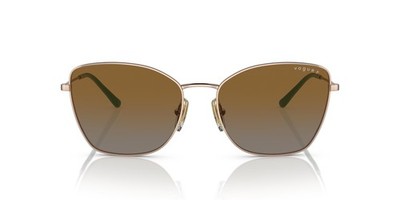 Vogue Eyewear Women's Polarized Gradient Brown Sunglasses, Light Brown, 58MM