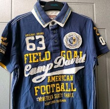 Camp David Men Polo Shirt Casual Blue Cotton size S