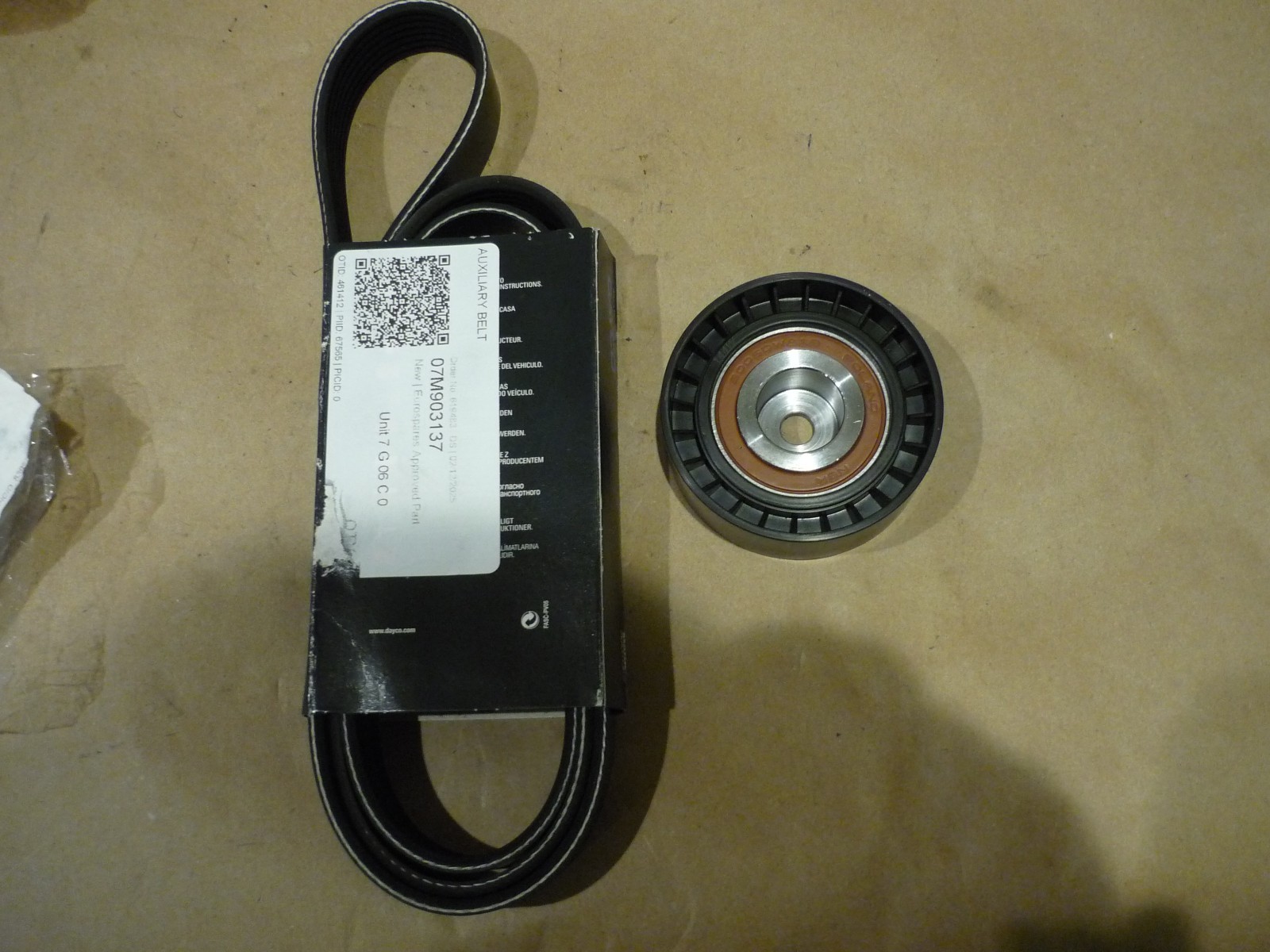 Lamborghini Murcielago -Auxiliiary Belt & Belt Tightener-P/N-07M903137-07M109564